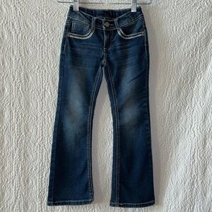 Faded Glory  Embroidered Details Flare Jeans